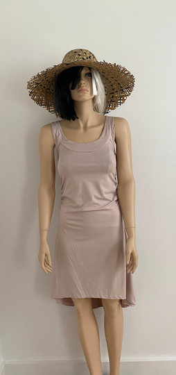 Organic Cotton Powder Pink Dress Asymmetric