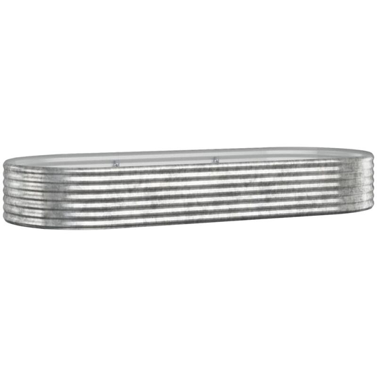 Vidaxl - Garden Planter Powder-coated Steel 249x100x36 cm Silver Silver
