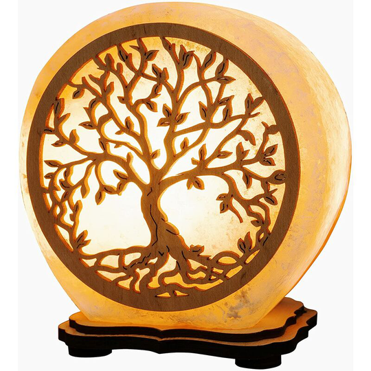 Benobbykids - Salt Lamp Tree of Life h 10cm, 900g - Pure Natural Rock Salt - Unique Night Light Lamp - - Holiday Gift Ideas - Cool Room Décor