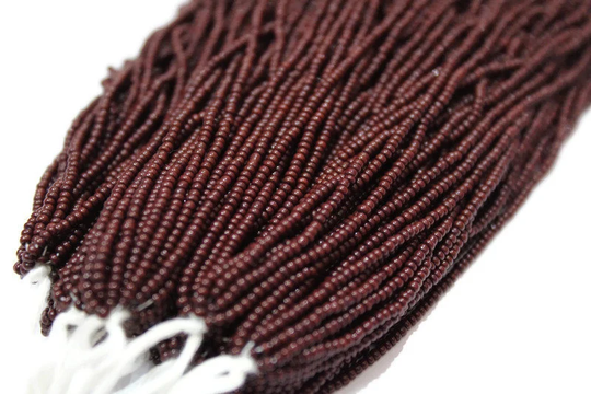 13/0 Czech Seed Beads. Reddish Brown . 1/3/5 Hanks Preciosa Ornella Beads, Embroidery Beads, Craft Supply, Jewelry Findings