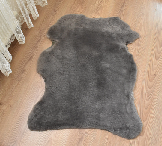 Sheepskin , Organically Tanned Sheepskin, Natural Sheepskin, Rug, Genuine Sheepskin, Grey, 90x80cm 35, 43x 31, 5 In