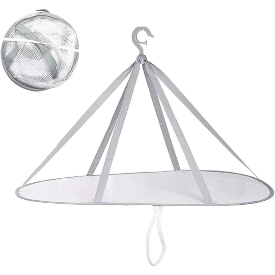 Bearsu - Foldable Herb Dryer Mesh Drying Net Hanging Clothes Plant Socks Multifunction Indoor Outdoor Hanger 1 Layers (61 x 78cm)
