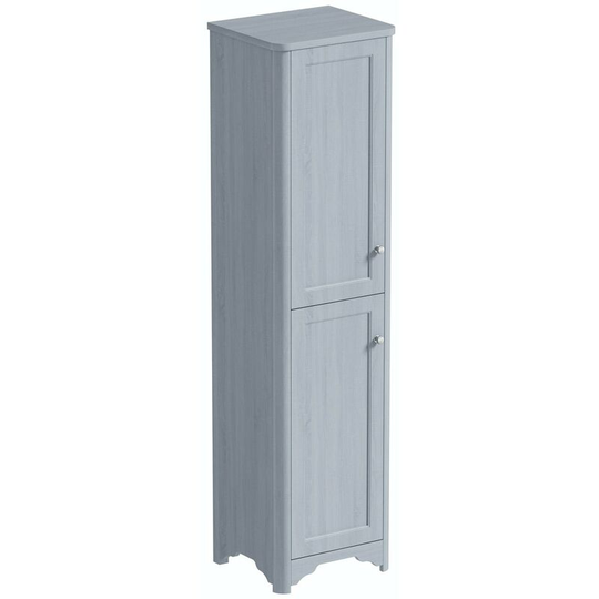 Beaumont powder blue tall storage unit 1745 x 460mm - Blue - The Bath Co