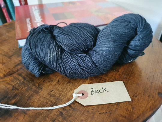 Chromatic Black Dyed Organic Cotton Yarn - 3 Weights