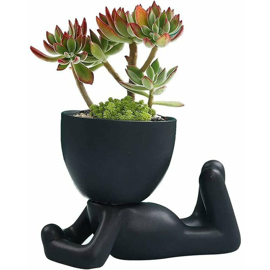 Deckon - Ceramic Flower Pot,Creative Succulent Planter Flower Pot,Small Pots,Mini Plant Pot ,Decoration Decor,for Home Office Garden Decoration