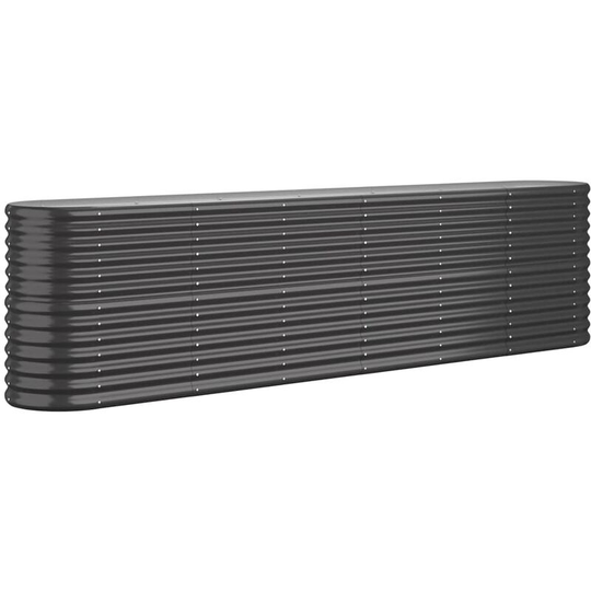 Vidaxl - Garden Planter Powder-coated Steel 260x40x68 cm Anthracite Anthracite