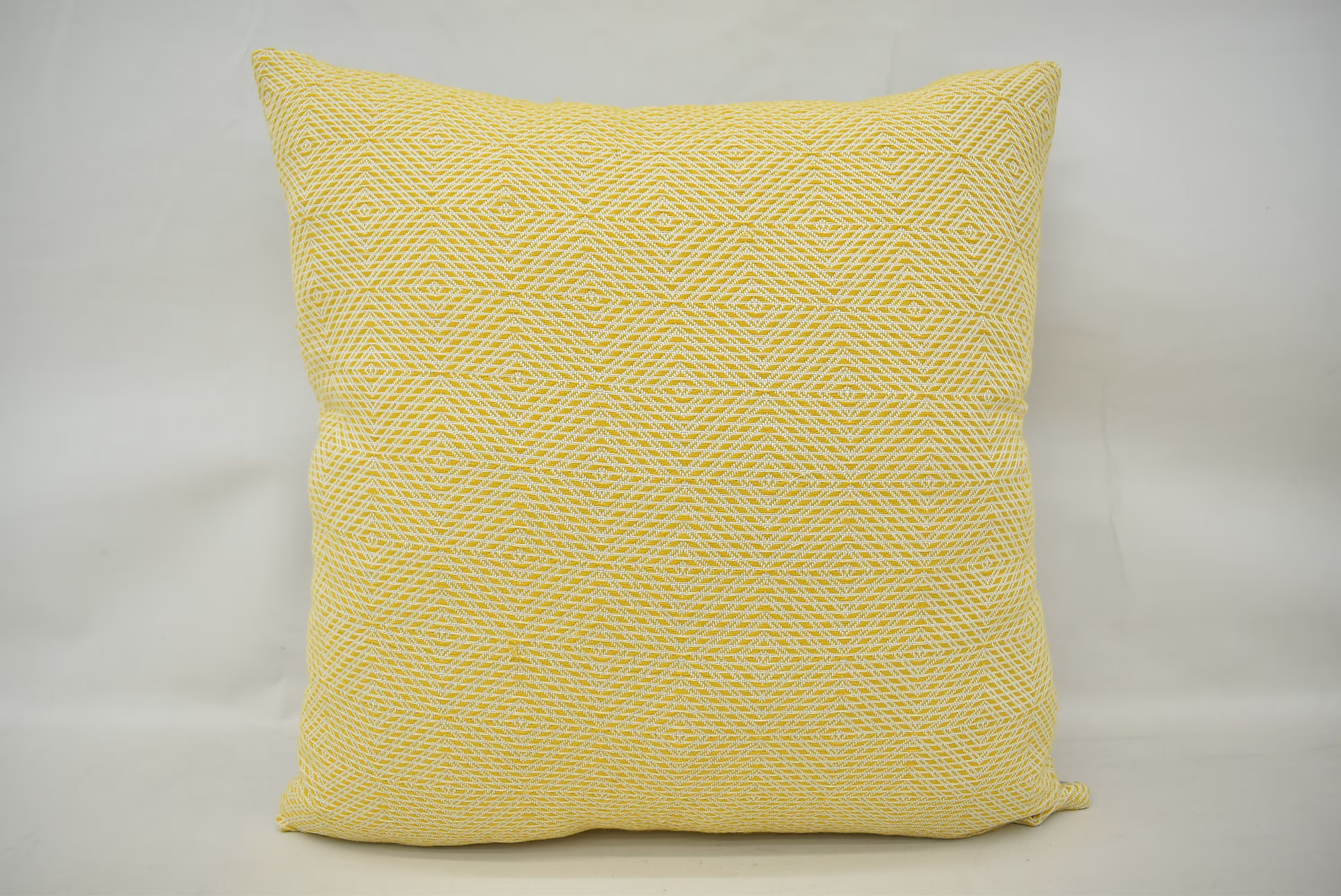 Organic Pillow, Turkish Bedroom Cushion, Home Decor Camping Pillow Cover, Yellow Diamond 22"x22