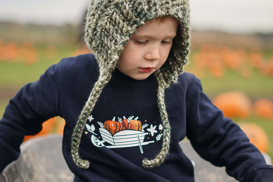 Autumn Pumpkin Picking - Organic Kids Jumper