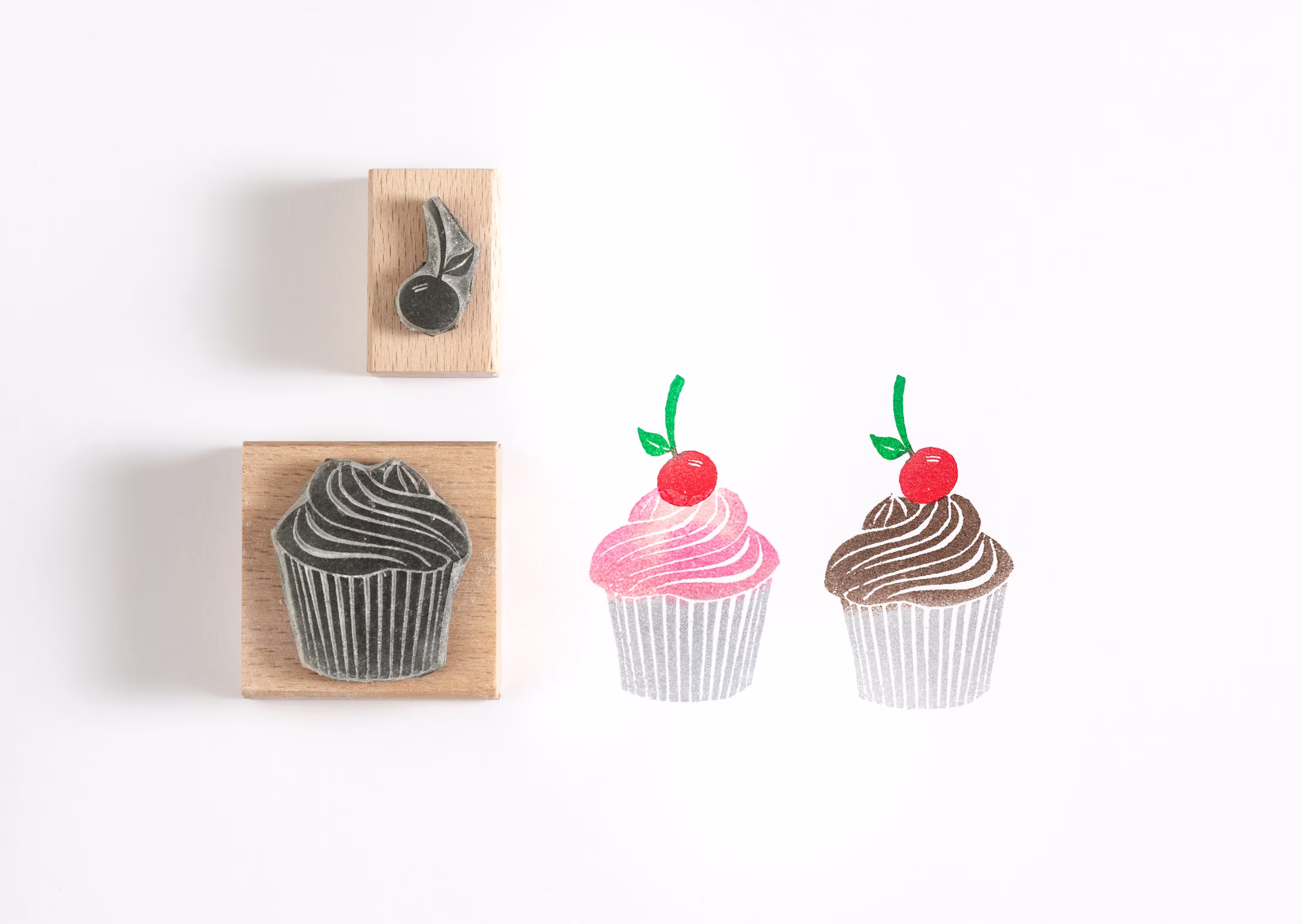 Cup Cake Rubber Stamp, Fairy Iced Stamp