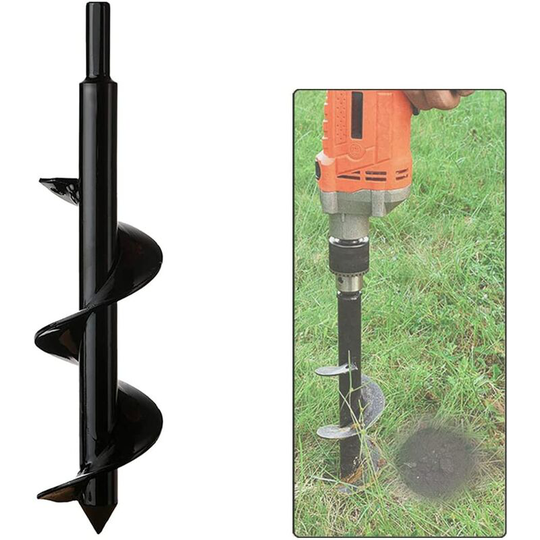 Tinor - Garden Drill Digger, Soil Cultivator Drill Bit, Hex Shank Rust-Proof Steel, Flower Bulb Planters Auger for Digging Holes Deep Cultivating,