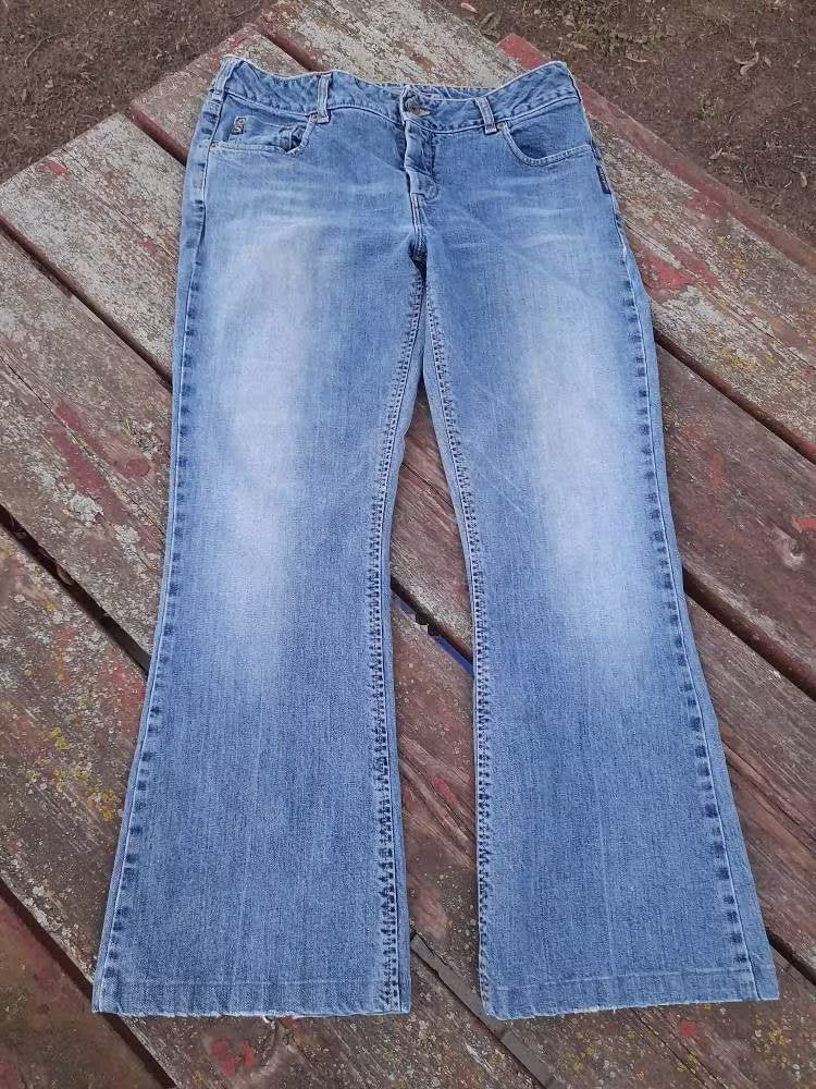 Women's Silver Boot Cut Jeans