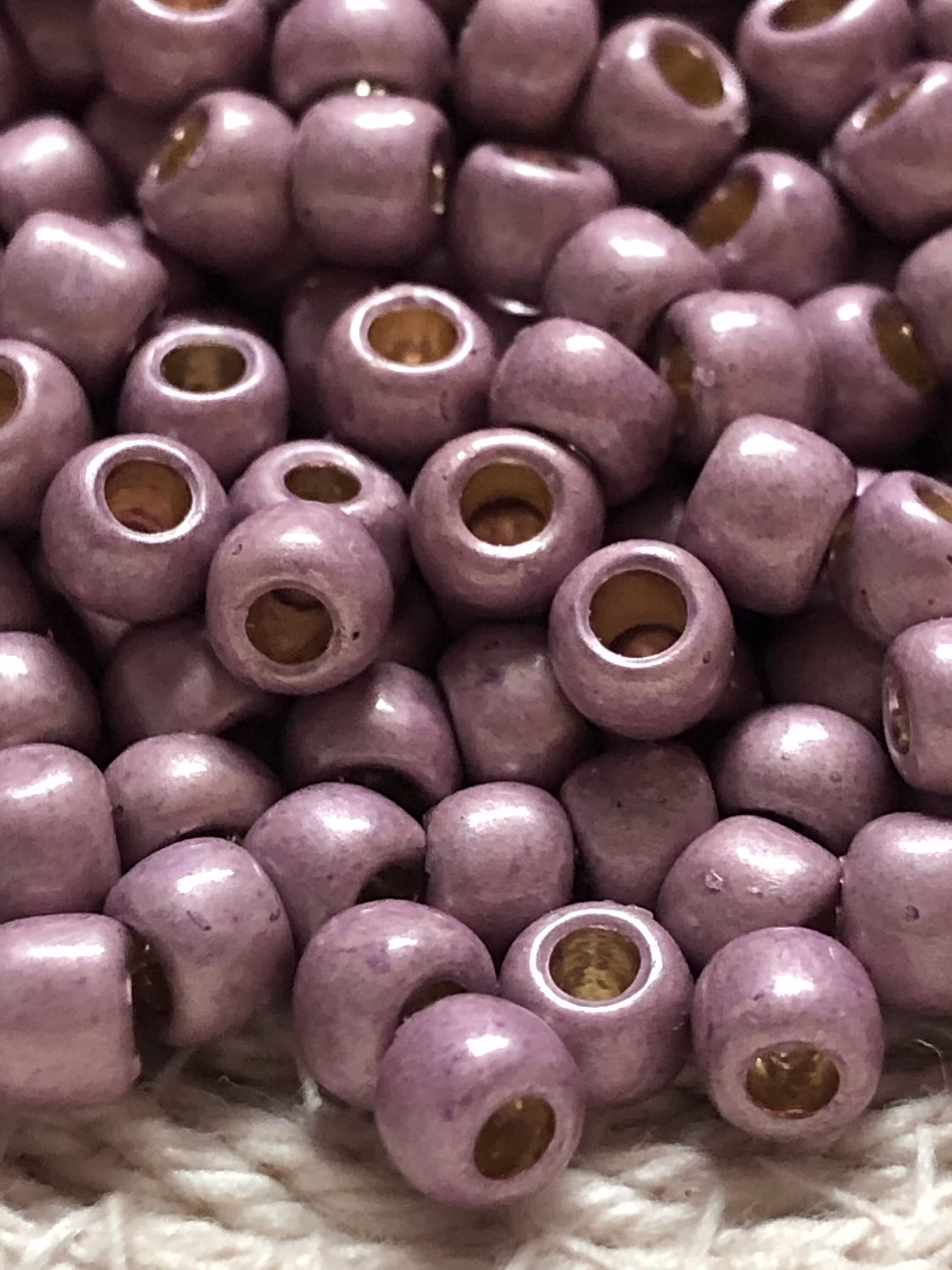 New Toho Round Seed Beads, 6/0, Permafinish - Galvanized Matte Lavender, | Tr-06-Pf554F, Qty 20 Grams, 4mm Beads