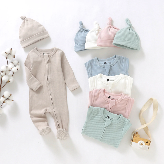 Baby Zip Sleepsuit, Organic Gift, Babygrow, Boy, Girl, Neutral Clothes, Babies First Outfit, New Gift