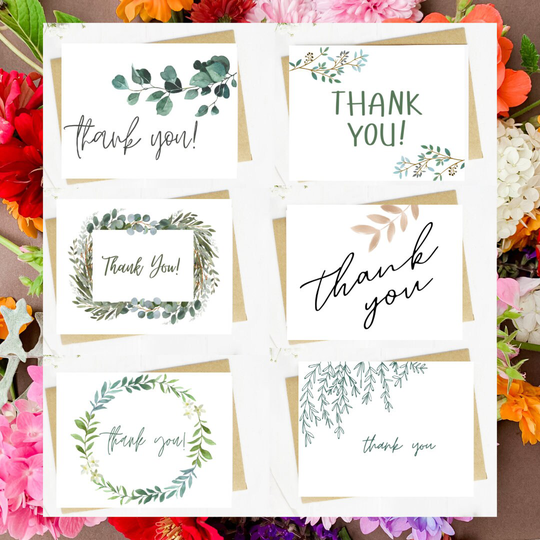 Plantable Seed Thank You Card Variety Pack Of 6, 6x4