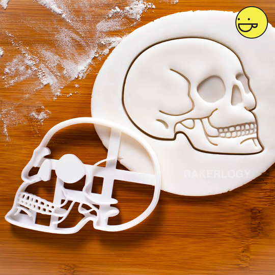Anatomical Human Skull Cookie Cutter | Biscuit Prehistoric Humans Archaeology One Of A Kind Halloween Macabre Gothic