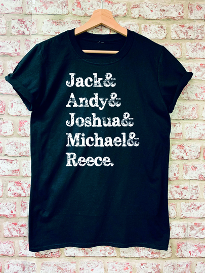 Organic Name & 100% Vegan T-Shirt | Perfect For Stag Parties, Sports Teams, Families, Holiday's & More Personalised Shirt