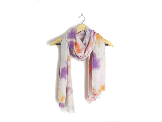 Rainbow Tie Dye Fair Trade Organic Cotton Scarf