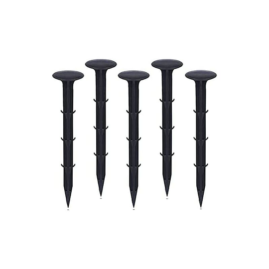 Plastique Piquets de Fixation de Jardin,pour Jardin pour la Fixation des Tissus Anti Mauvaises Herbes Protection Contre Les uv (200 pièces, Noir)