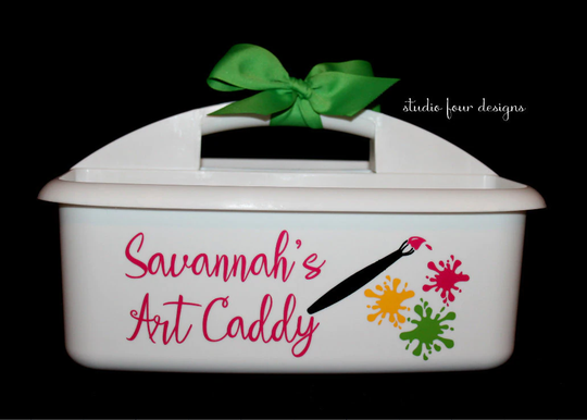 Personalzied Art Caddy | Kids Craft Supply Organizer Supplies Holder Arts & Crafts Gift Large