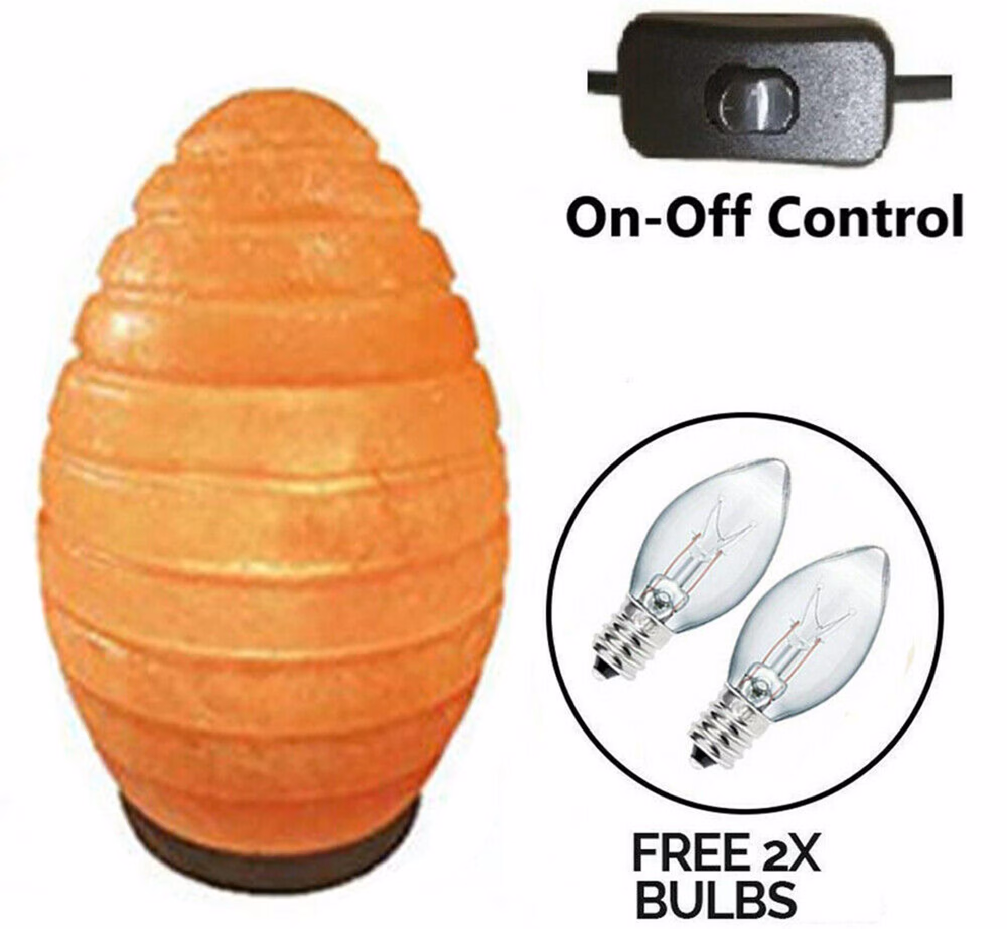 Himalayan Beehive Salt Lamp, Drop Lamp, Hand Crafted Bedroom Living Room Decor, UK Switch Cable +2 Bulbs Halloween