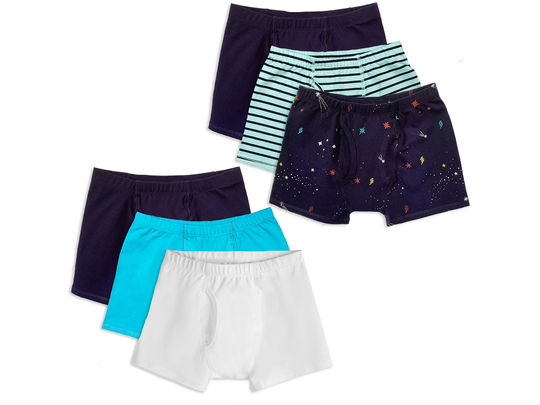 Boys Organic Cotton & Fair Trade Galaxy & Stripes Brief 6-Pack