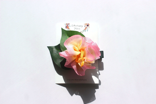 3Ways Hibiscus Hair Tie | Pink, Ponytail Holders, Hawaiian Bow, Clip, Luau Party, Beach Tie, Tropical Accessories