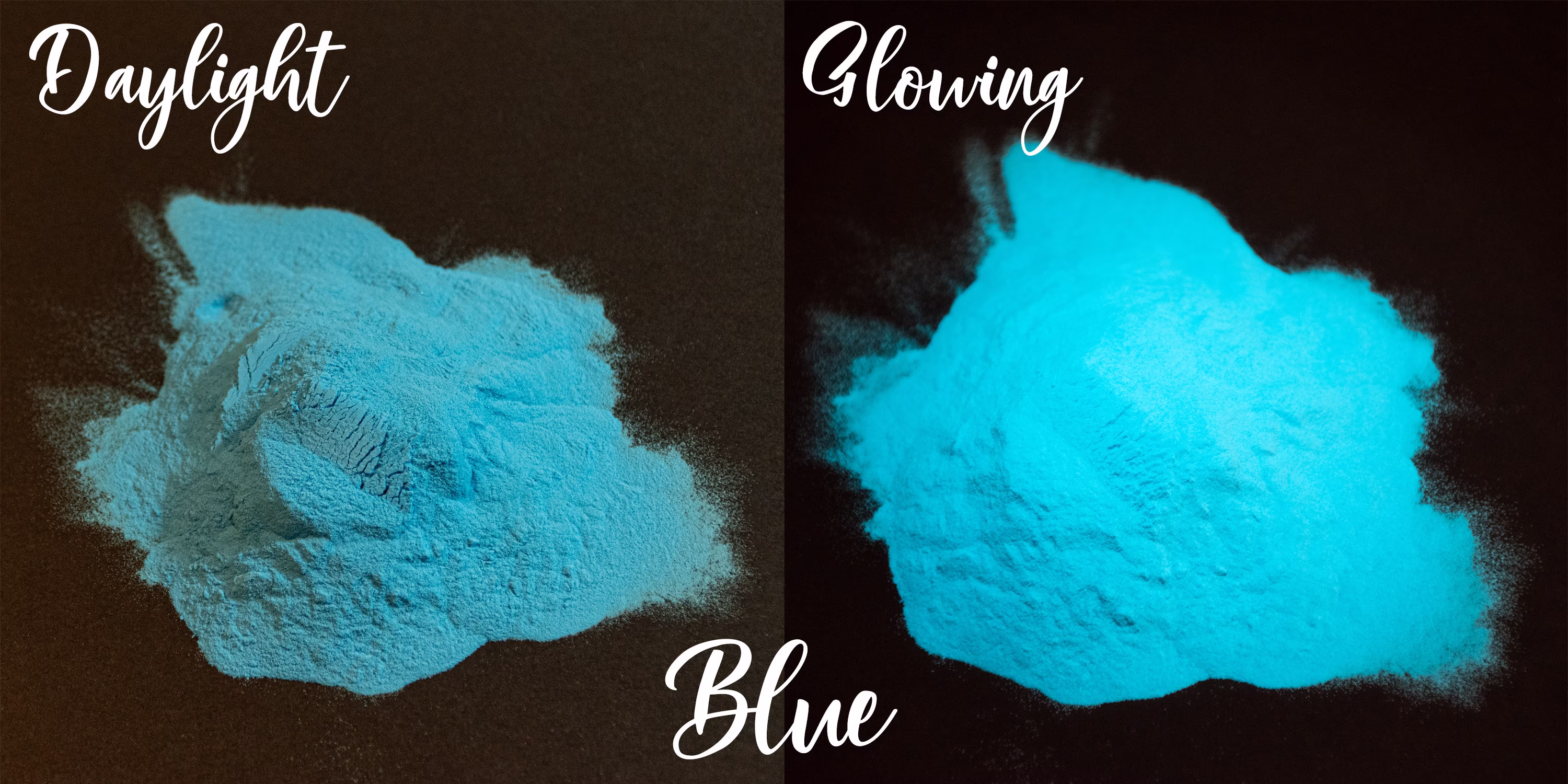 Blue Glow in The Dark - Daylight Pigment Powder For Epoxy Crafts