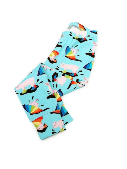 Organic Pig Leggings, Unisex Baby & Kids Handmade in The Uk, This Little Piggy, Gift For Child, Muddly Puddles