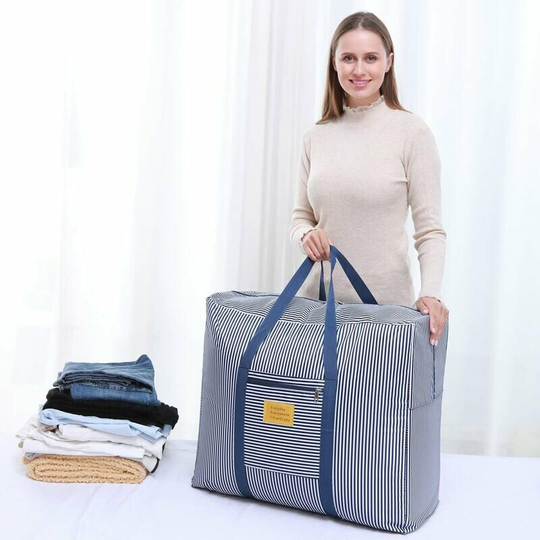 Bearsu - Storage Bag, Oversized Thick Waterproof Organizer Storage Bag with Sturdy Handles, Seasonal Clothes Storage Bag, Quilt Bag, Bedding Bag,