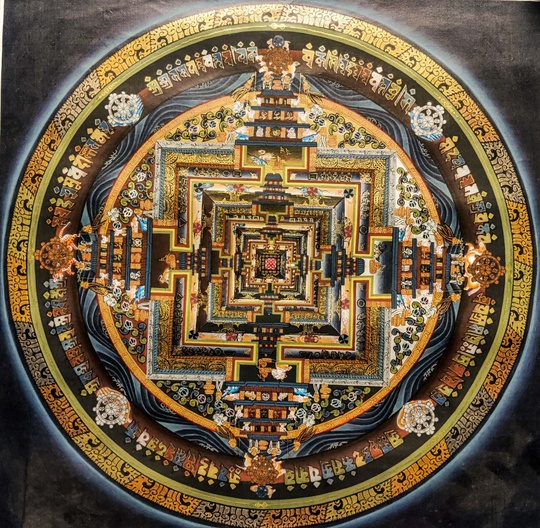 Seasonal Sale -Best Gift To Loved Ones For Home & Family Tibetan Mandala Love & Peace - Thangka Painting