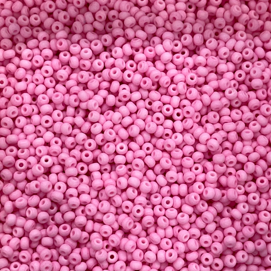 Asmara Seed Beads Size 6/0, Pastel Macaron Pink Dyed Beads, 100 Gr Pack-Aa-60-10