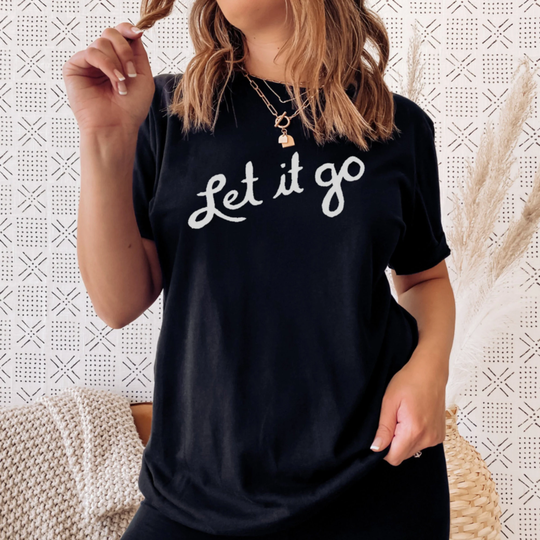 Let It Go | Surrender & Flow Spiritual Inspiration T Shirt Yoga Meditation Healing Peace Happiness Plant Medicine T-Shirt Short Sleeve Tee
