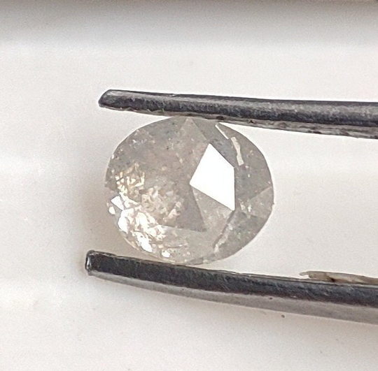 3.7x4.2 Mm Salt Pepper Diamond Rose Cut Oval, Natural Shape Aaa+ Loose Oval For Jewelry E6962Inc Dc