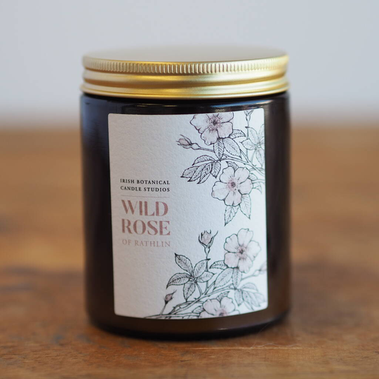 Wild Rose Botanical Candle Hand Poured In Ireland