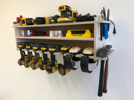 Power Tool Storage Holder Wall Mounted Drill Organizer For Garage & Workshop
