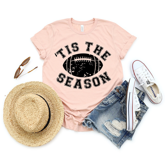 Tis The Season Grunge Football Shirt, Game Day Sunday College Tee