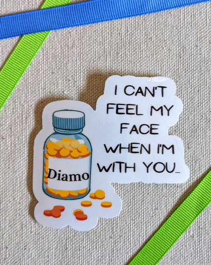 I Cant Feel My Face Sticker