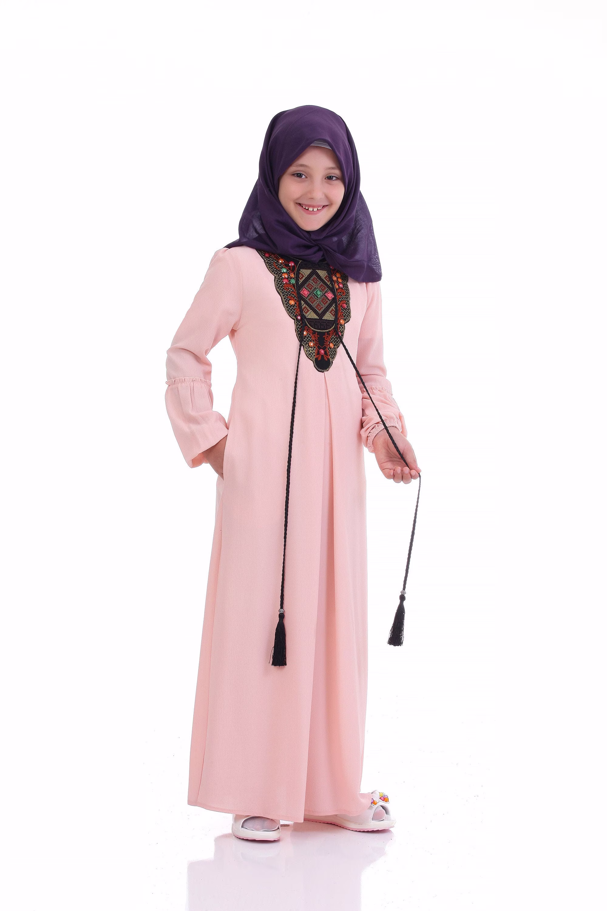 Powder Muslim Kids Dress 8-14 Age, Hijab, Girls Abaya, Child Abaya Eid Khimar Niqab Dubai Hijab Jalabiya