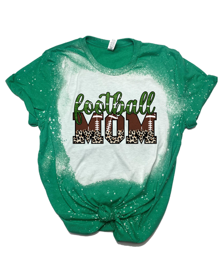 Football Mom Shirt | Shirt Sports Tees Cool Bleached Sublimation Trendy Tees Season