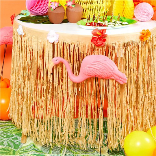 Hawaiian Table Skirt - Hawaiian Party Supplies, Summer Decorations, Luau Table Skirt, Decorations