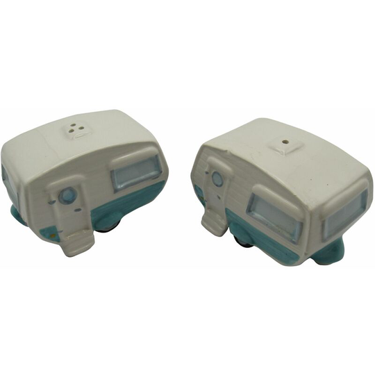 Ceramic Salt And Pepper Shakers (Caravan Pots Novelty Collectable Pottery Set Dispenser)