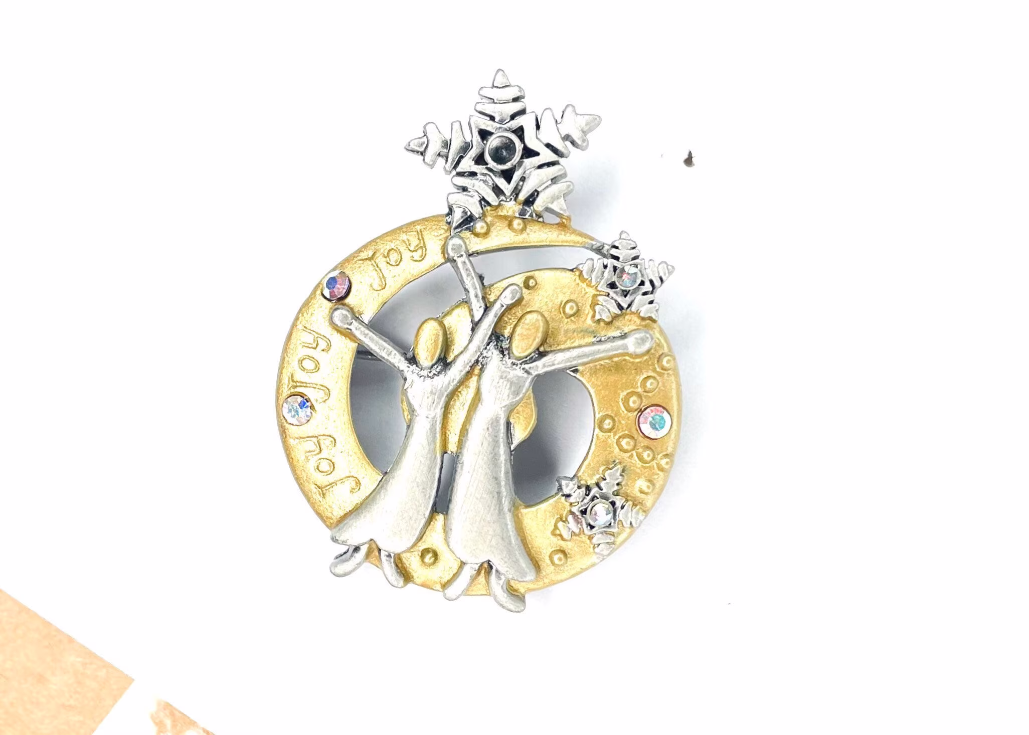 Joy Pin | Winter Jewelry Snowflake Accessory Angel Brooch Seasonal Holiday Gift Idea