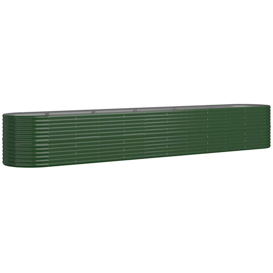 Vidaxl - Garden Planter Powder-coated Steel 440x80x68 cm Green Green