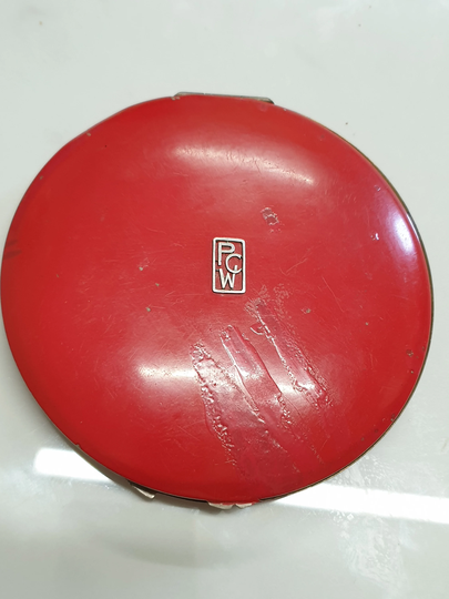 Vintage Large Brass Powder Compact