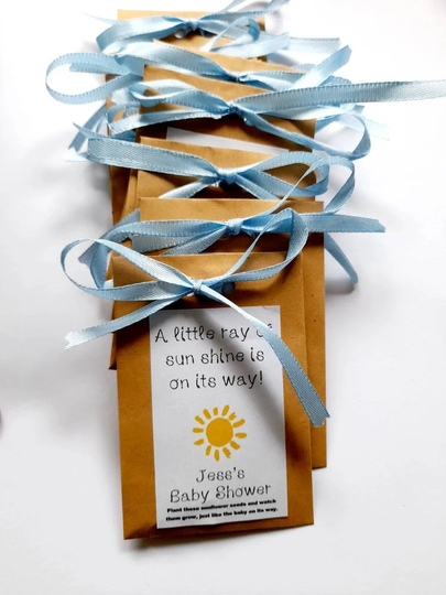 Baby Shower Favor, Sunflower Seeds For Baby Shower, Gift, Thank You, Seed Packs, Packs