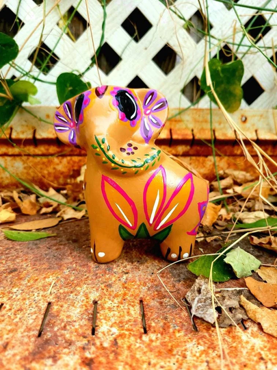 Mexican Succulent Elephant Planter, Day Of The Dead, House Plant Pottery, Cactus Pot, Hand Painted Mini Garden Art, Housewarming Gift