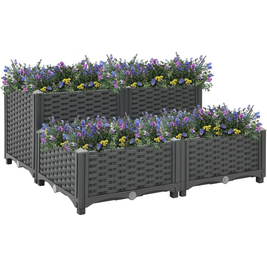 Raised Bed 80x80x38 cm Polypropylene