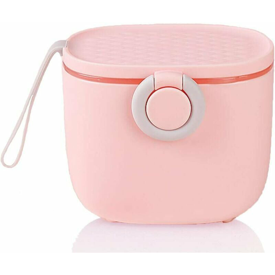 Portable 500ml Milk Powder Storage Box with Leveler and Spoon (Pink #2)