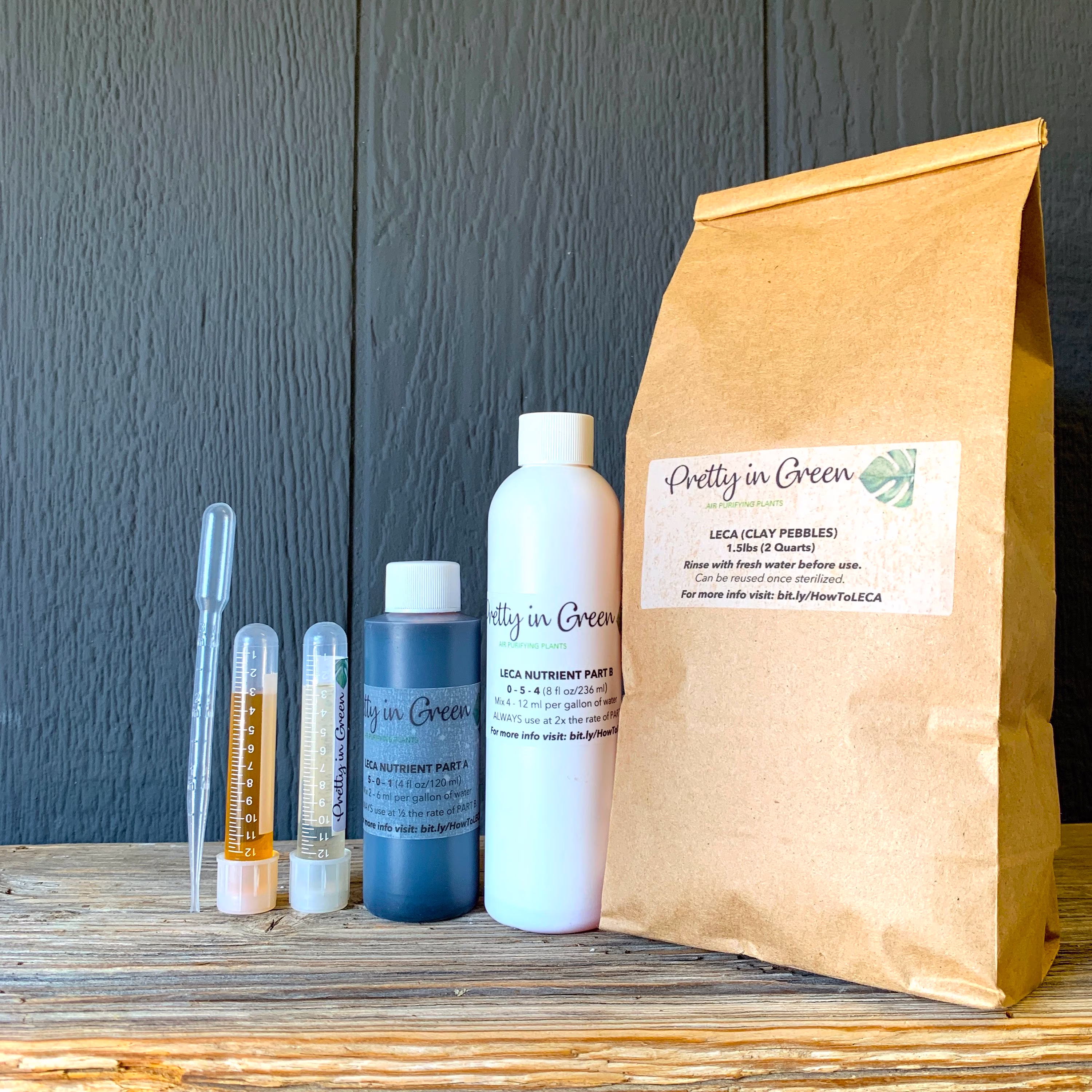 Leca Kit Full Set Nutrients, Clay Pebbles, Vitamins, Ph Down - Semi Hydroponics
