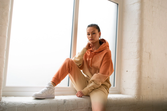 Organic Ombre Dip Dyed Sunset Hoodie & Joggers Co-Ord Set